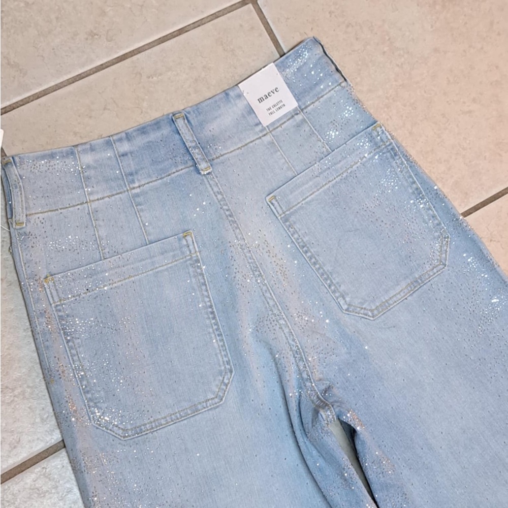 Maeve (Anthropologie) "The Colette Full-Length Sparkle Jeans" - Picture 11 of 12